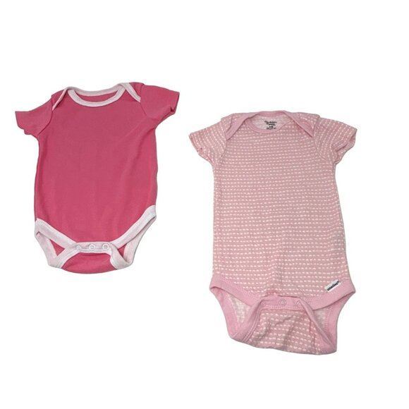 Baby Girl's Body Suits - Pink, White‎ w/Green Light Pink, & Grey - Size 3-6 M - Picture 2 of 6